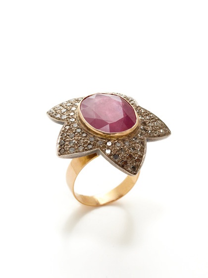 Ruby & Diamond Star Ring by Karma Jewels on Gilt.com