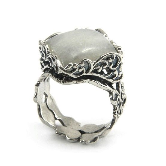 Silver Ring with Moonstone