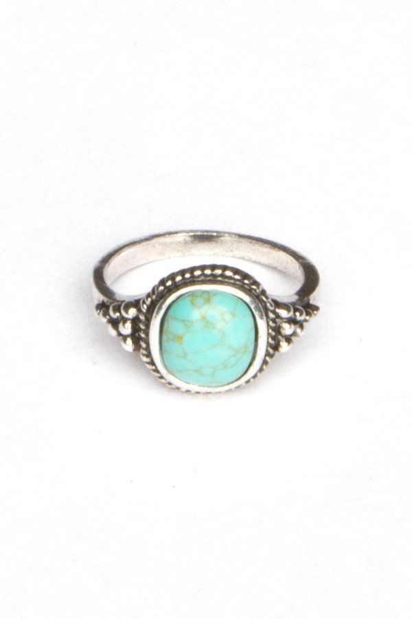 Silver Turquoise Stone Ring