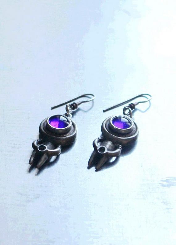 Alien  Paranormal jewelry Ufo gifts Spaceman earrings I want to believe Gift for...