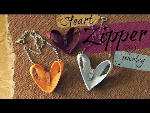 DIY: Heart Zipper Jewelry