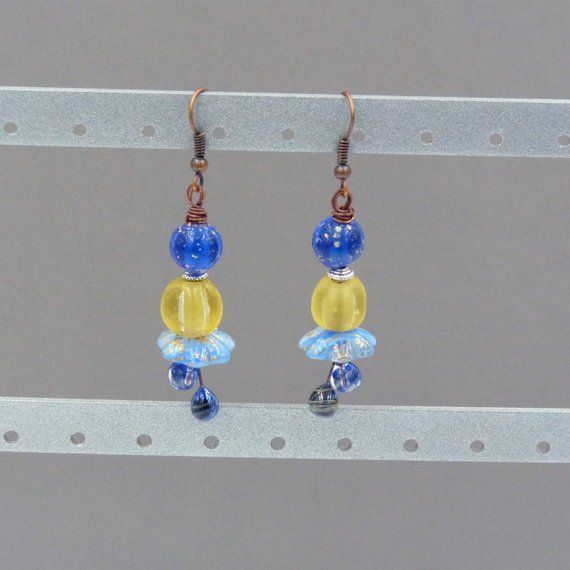 Glass earrings #artisan #handmade #lampwork www.etsy.com/...