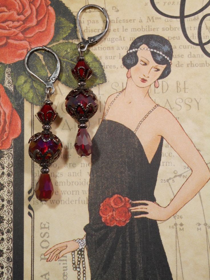 Lady Mary Crawley - Downton Abbey Jewelry - Art Deco Earrings - Valentines Jewel...