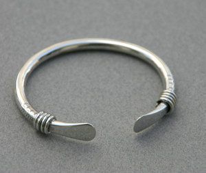 Sterling Silver Vintage Tribal Rope Bangle by ULoveJewelry on Etsy