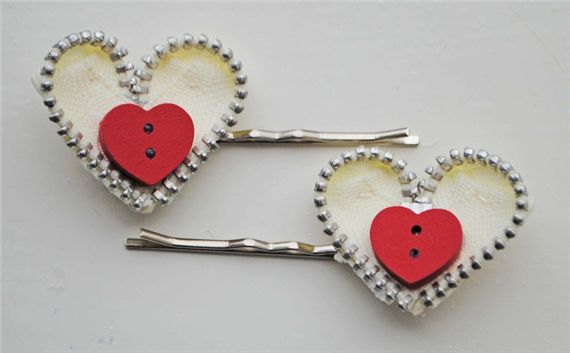 DIY Zipper Heart Crafts for Valentine #heart