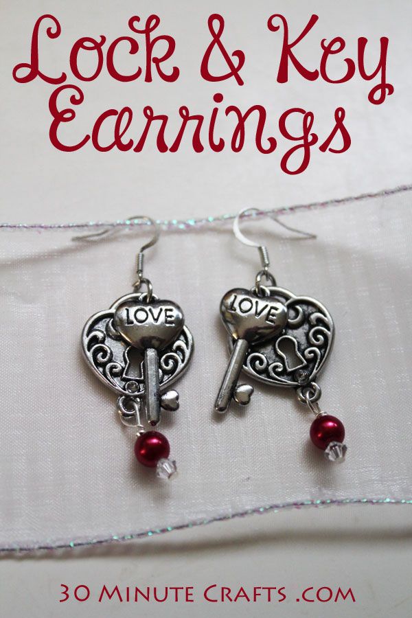 Make your own Lock and Key Earrings in just a few minutes!