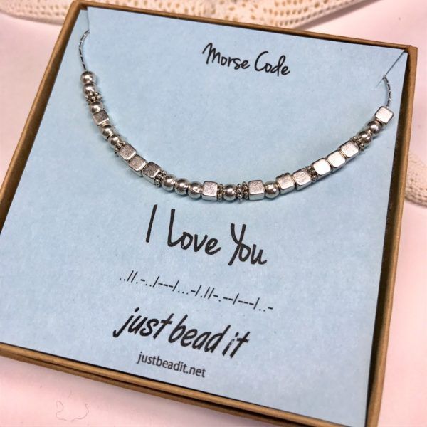 Morse Code Necklace I Love You Box