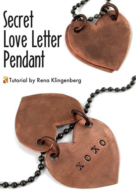 Secret Love Letter Pendant - tutorial by Rena Klingenberg ~ shared at Brag About...