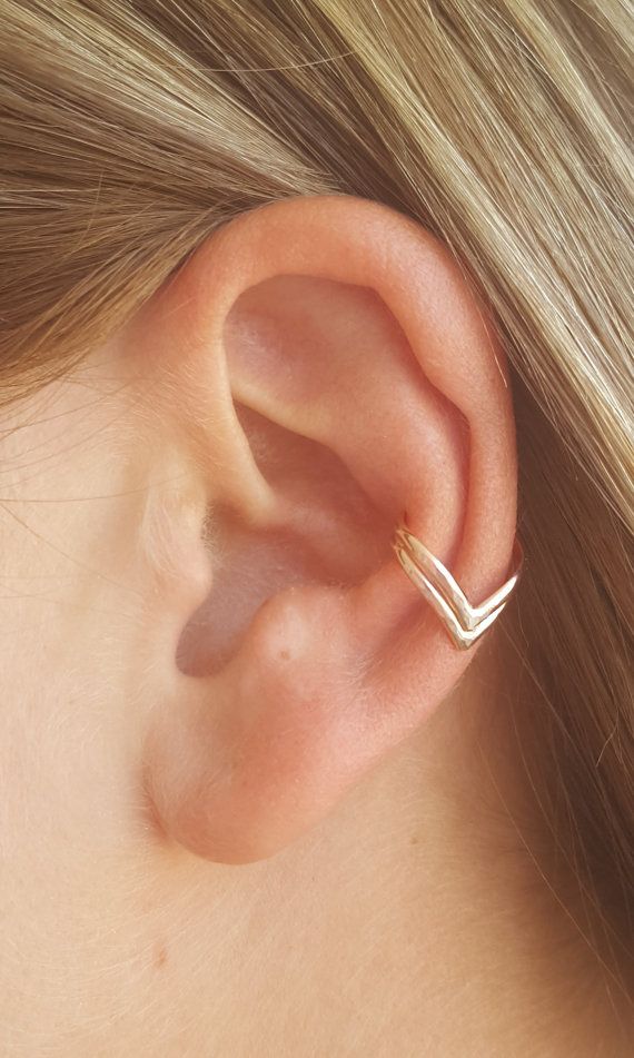 DESCRIPTION: - This ear cuff is handcrafted out of two strands of 14 gauge half ...