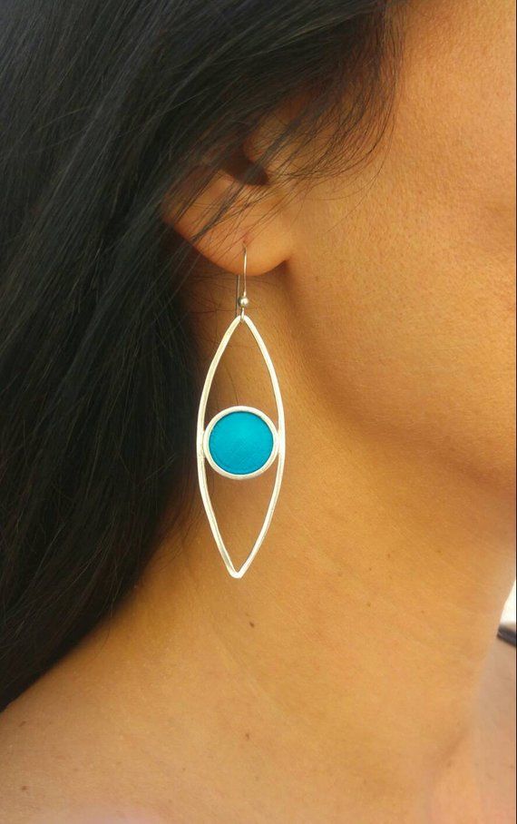 Evil Eye Earrings Dangle Silver, Silver and #jewelry #earrings @EtsyMktgTool #en...