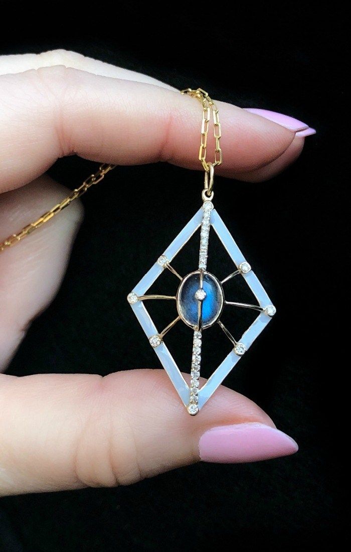 This pendant is so pretty!! Necklace from Loriann Jewelry's Galaxy collectio...