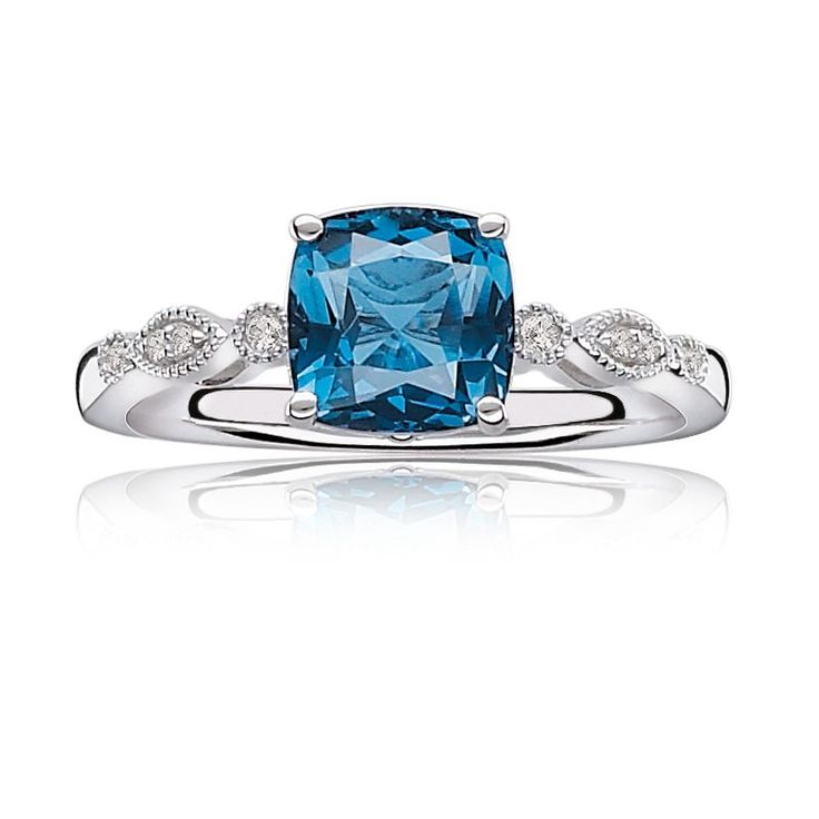 Exclusively Ours! From our JK Crown Collection, this lovely cushion-cut bright g...