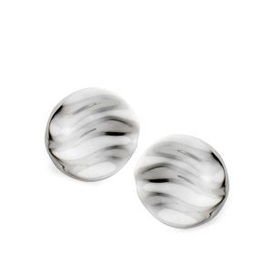 Rippled Stud Earrings in Sterling Silver