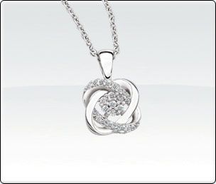 Diamond Love Knot Pendant $139.99 perfect for mom!