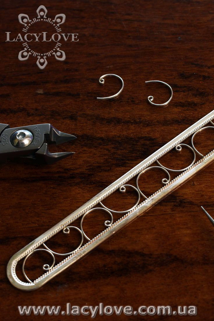 The process of making a filigree bracelet by LacyLove Studio. www.lacylove.com.u...