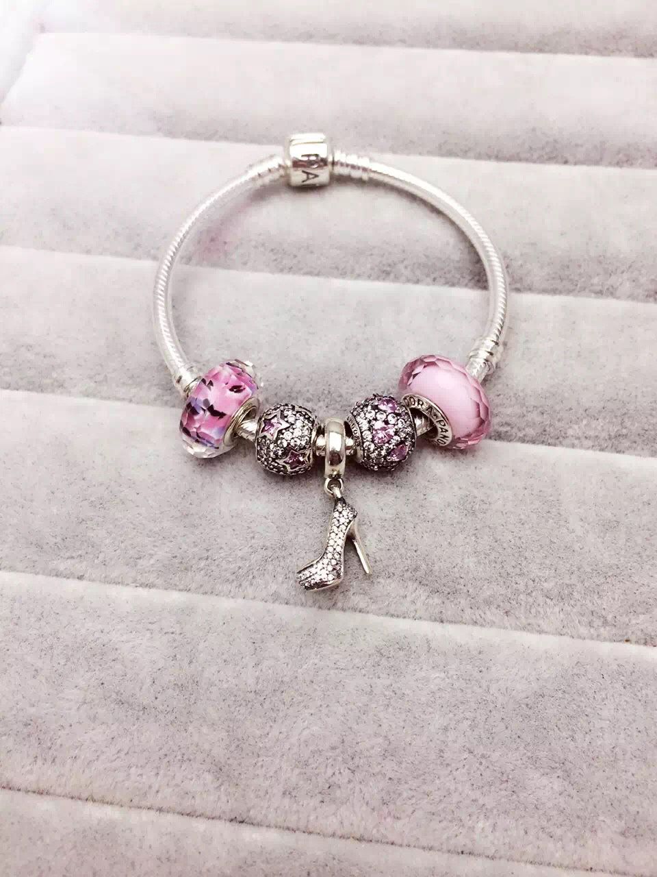 50% OFF!!! $159 Pandora Charm Bracelet Pink. Hot Sale!!! SKU: CB01636 - PANDORA ...