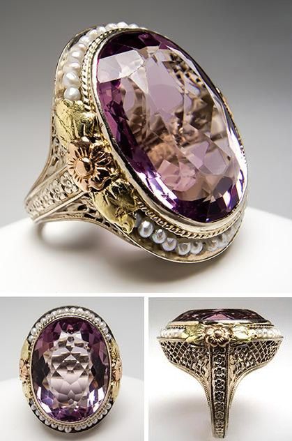 Antique Amethyst Cocktail Ring