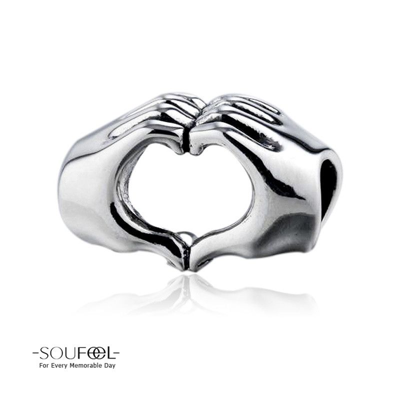 Fingers Heart Charm Silver - GIFTS