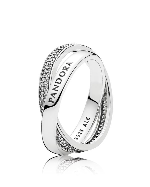Pandora Ring - Sterling Silver & Cubic Zirconia Promise - Silver