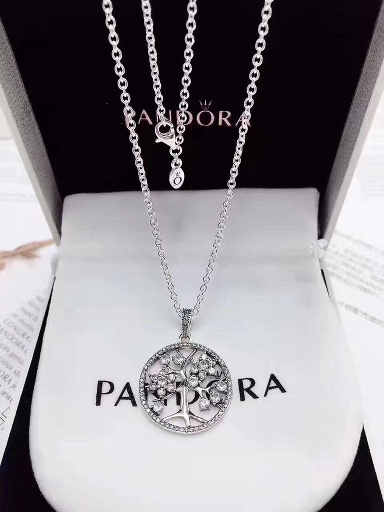 pandora family tree pendant necklace 925 sterling silver necklace