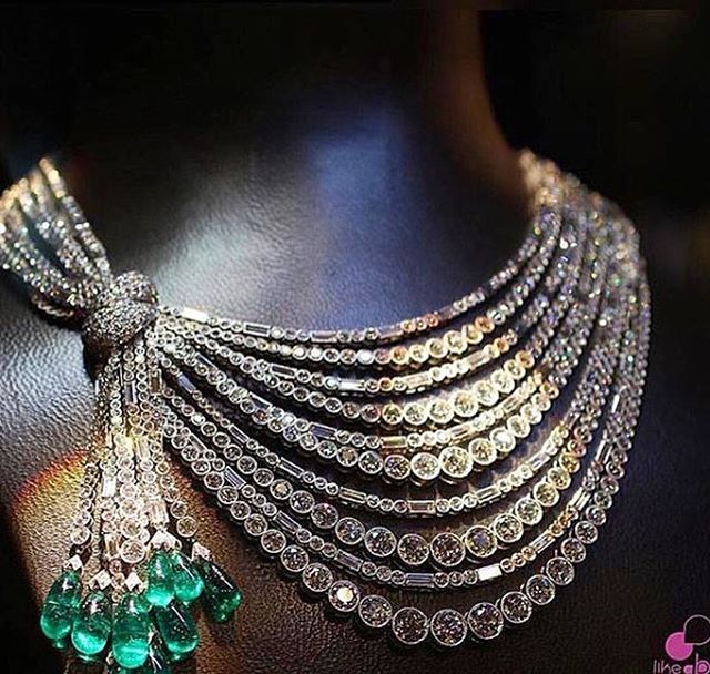 Jacob on Instagram: “BaselWorld Diamond Necklace and Emeralds.”