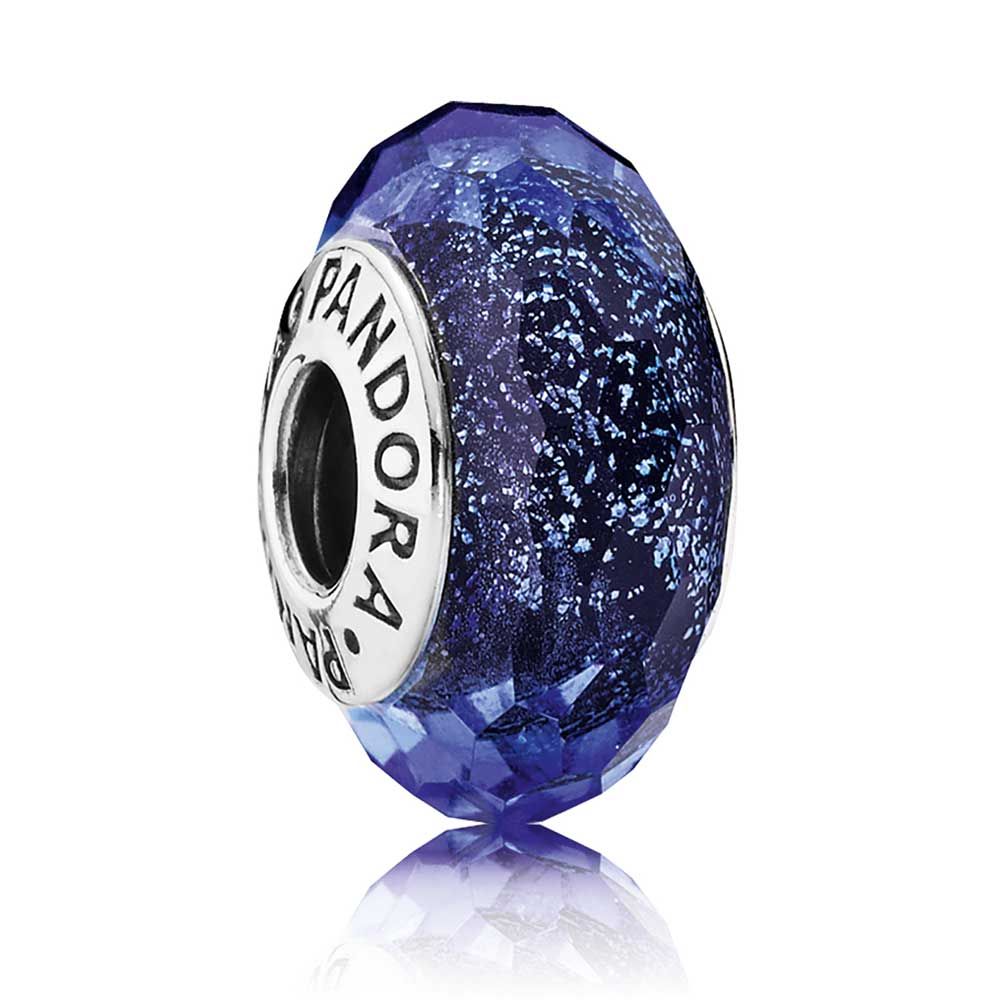 PANDORA Blue Fascinating Iridescence Murano Glass Charm