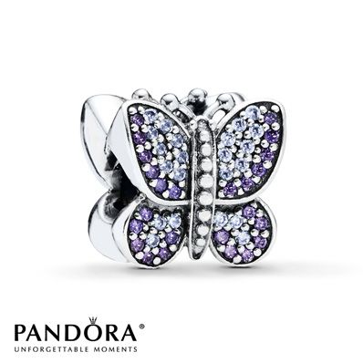 PANDORA Butterfly Charm Purple & Lavender CZ Sterling Silver|Jared