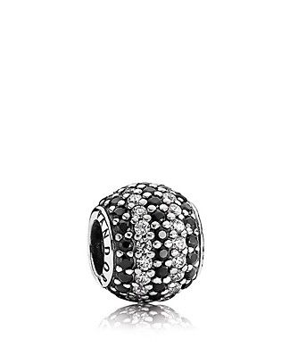 PANDORA Charm - Sterling Silver, Cubic Zirconia & Crystal Black Nautical Pave Lights, Moments Collection