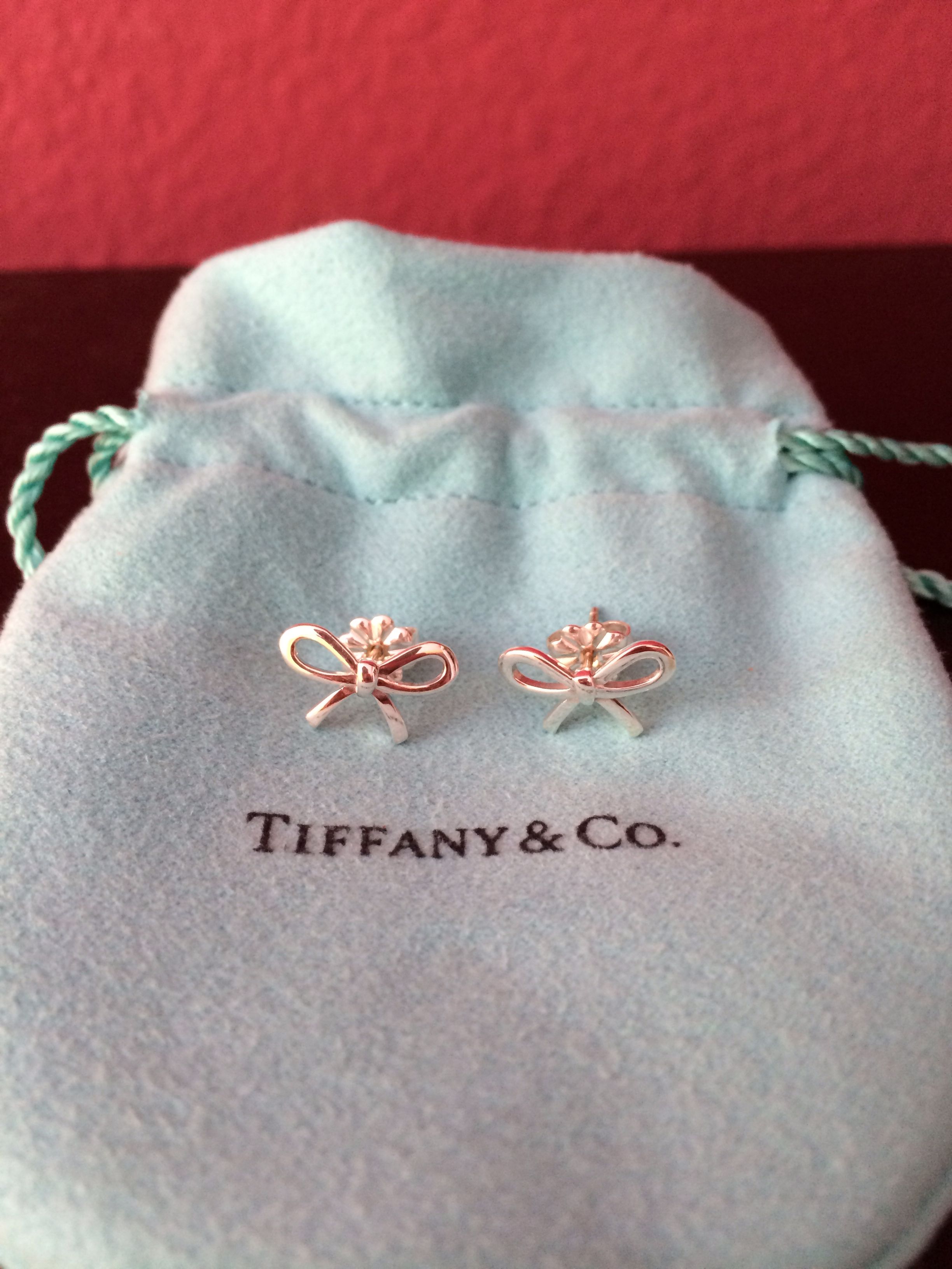 Tiffany and Co bow earrings, I want these so bad. Gonna buy them for myself mayb...