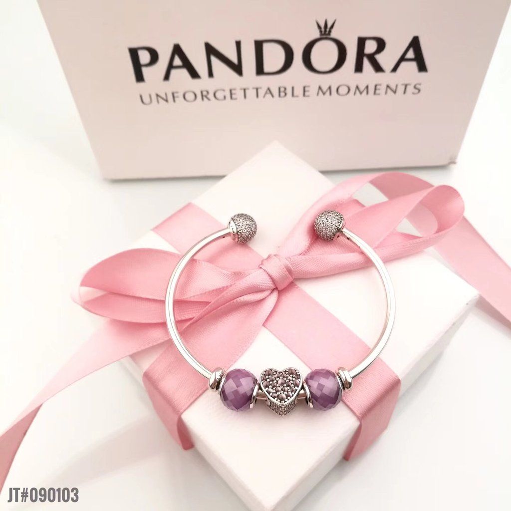 pandora purple theme charm bracelet