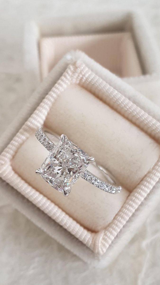 Diamond Engagement Ring 2.20 Carat Elongated Cushion Diamond | Etsy
